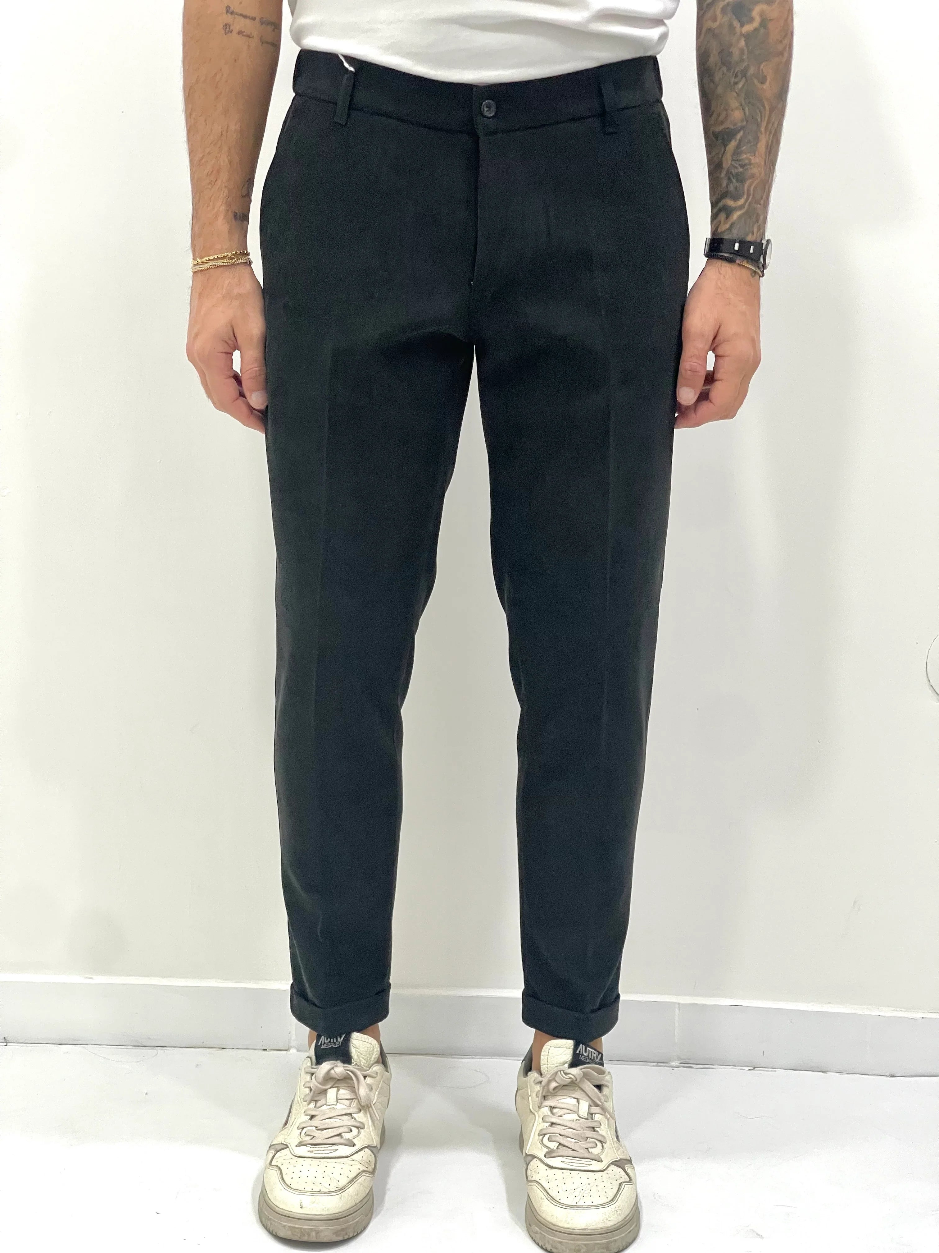 Pantalones de terciopelo liso